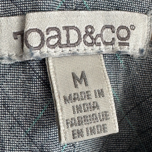 Toad&Co Atsuka Organic Cotton Dress Denim Women’s Size Medium - Picture 11 of 14